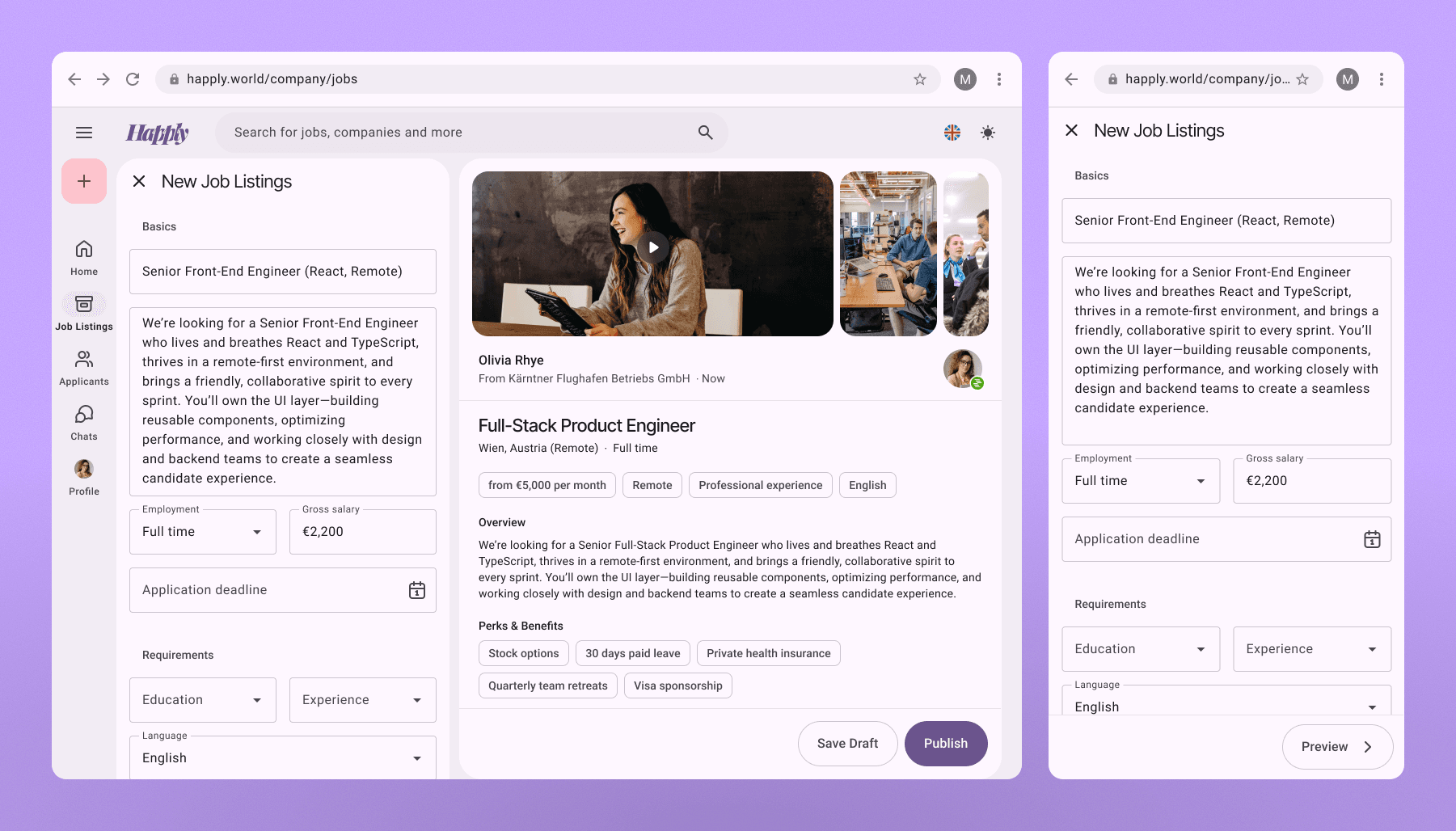 Happly adaptive layout across mobile and desktop
